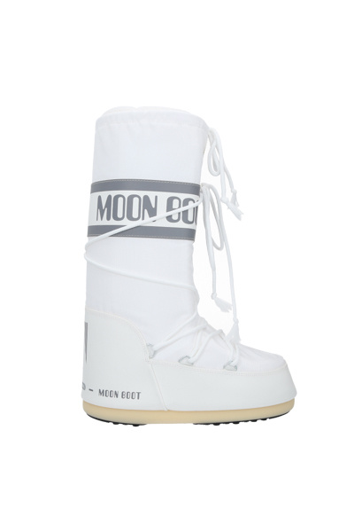Moon Boot Icon Shell And Faux Leather Snow Boots In White