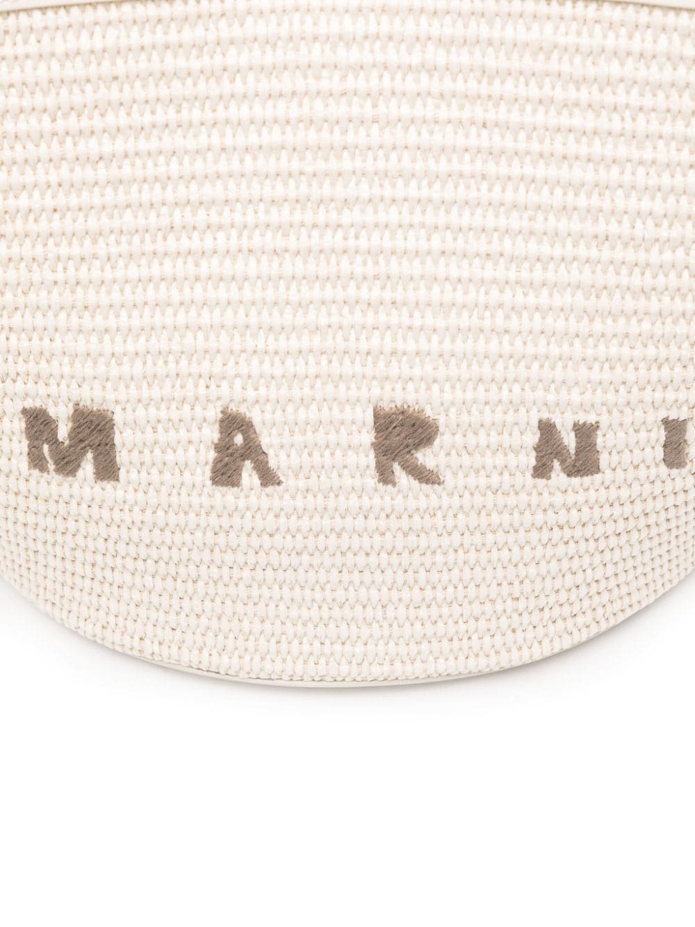 Marni Woven Cotton Handbag With Structured Silhouette In Nude