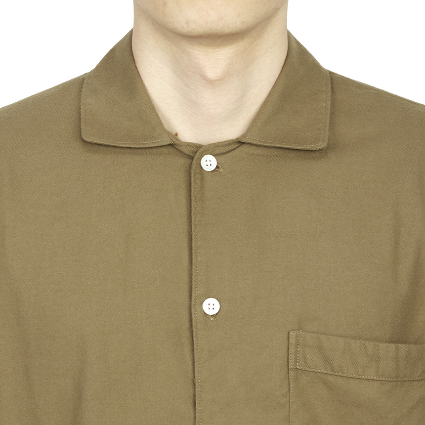 Tekla Flannel Long-sleeved Pajamas In Green