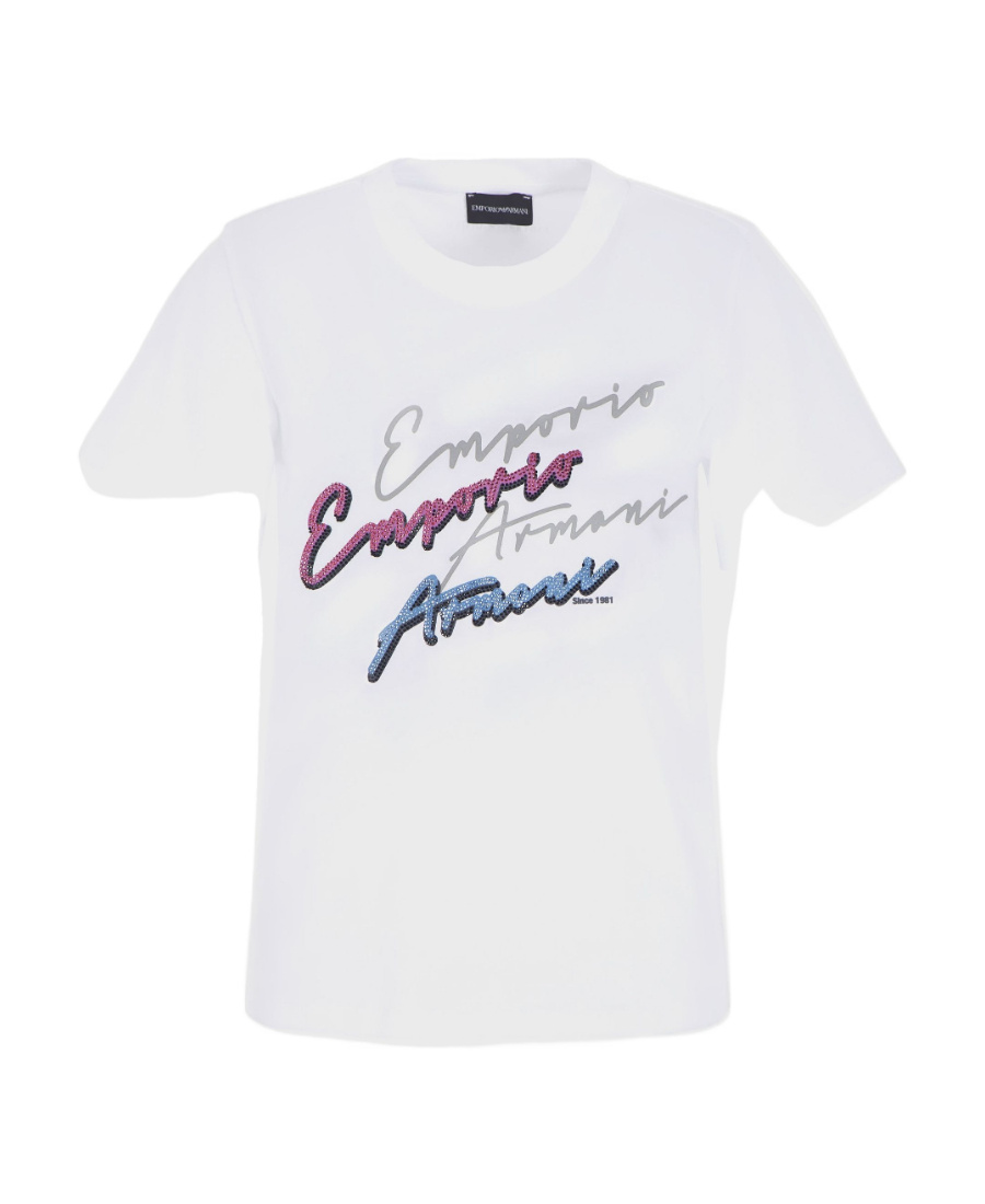 EMPORIO ARMANI PRINTED WITH LOGO SIGNATURE T-SHIRT