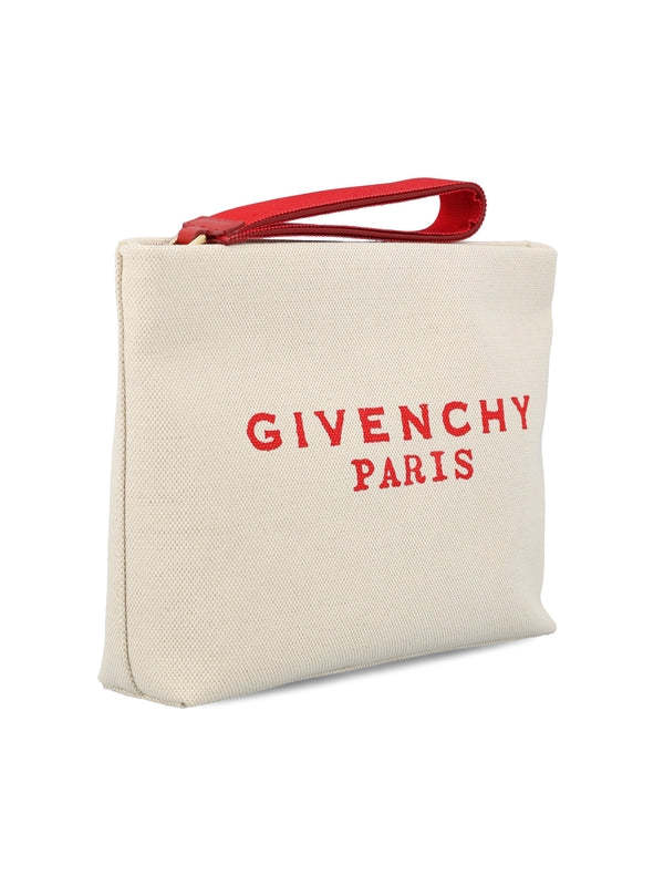Givenchy Zipper Clutch In Brown