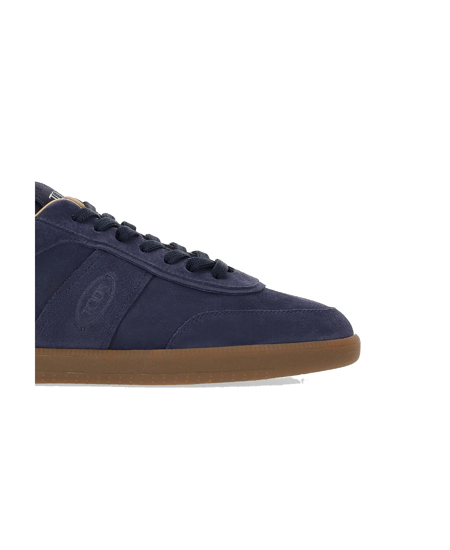 Tod's Tabs Suede Leather Sneakers In Blue