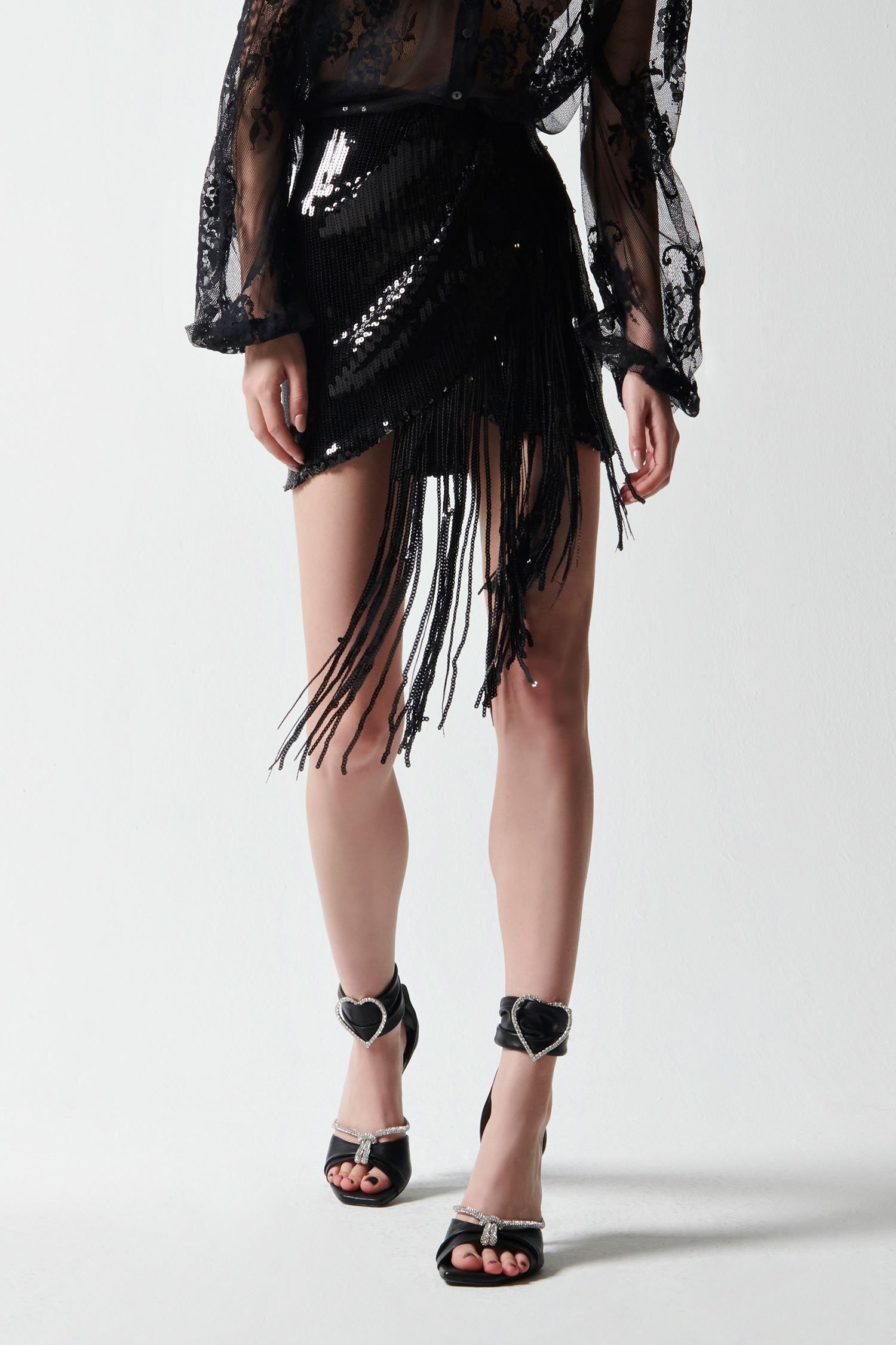 Aniye By Sequined Mini Skirt In Black