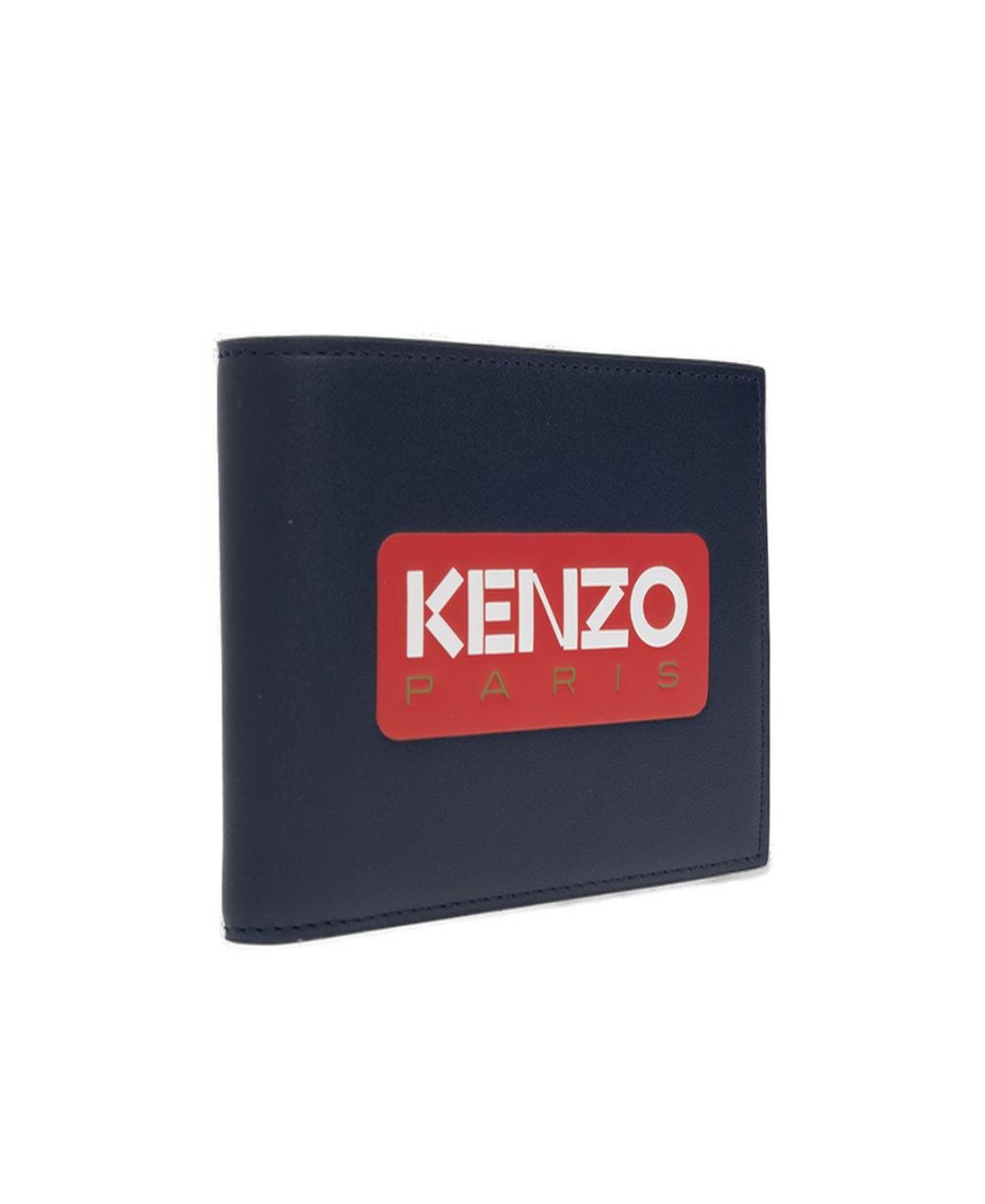 Shop Kenzo Paris Leather Wallet In Black