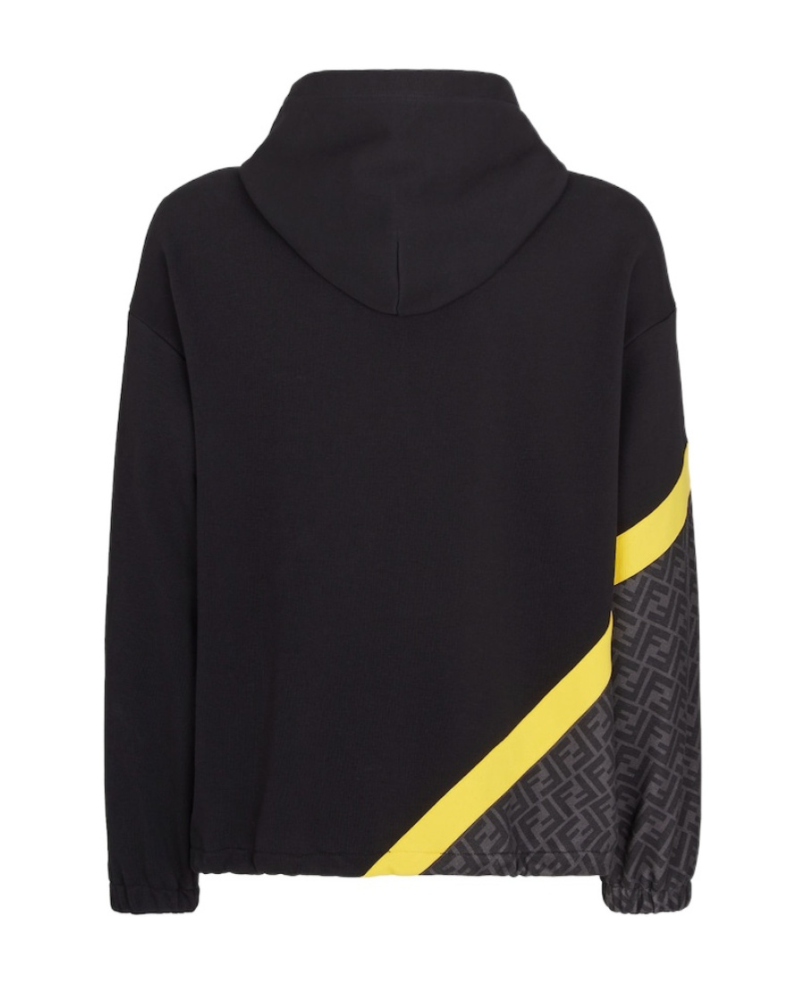 Fendi Logo-print Cotton Hoodie In Black