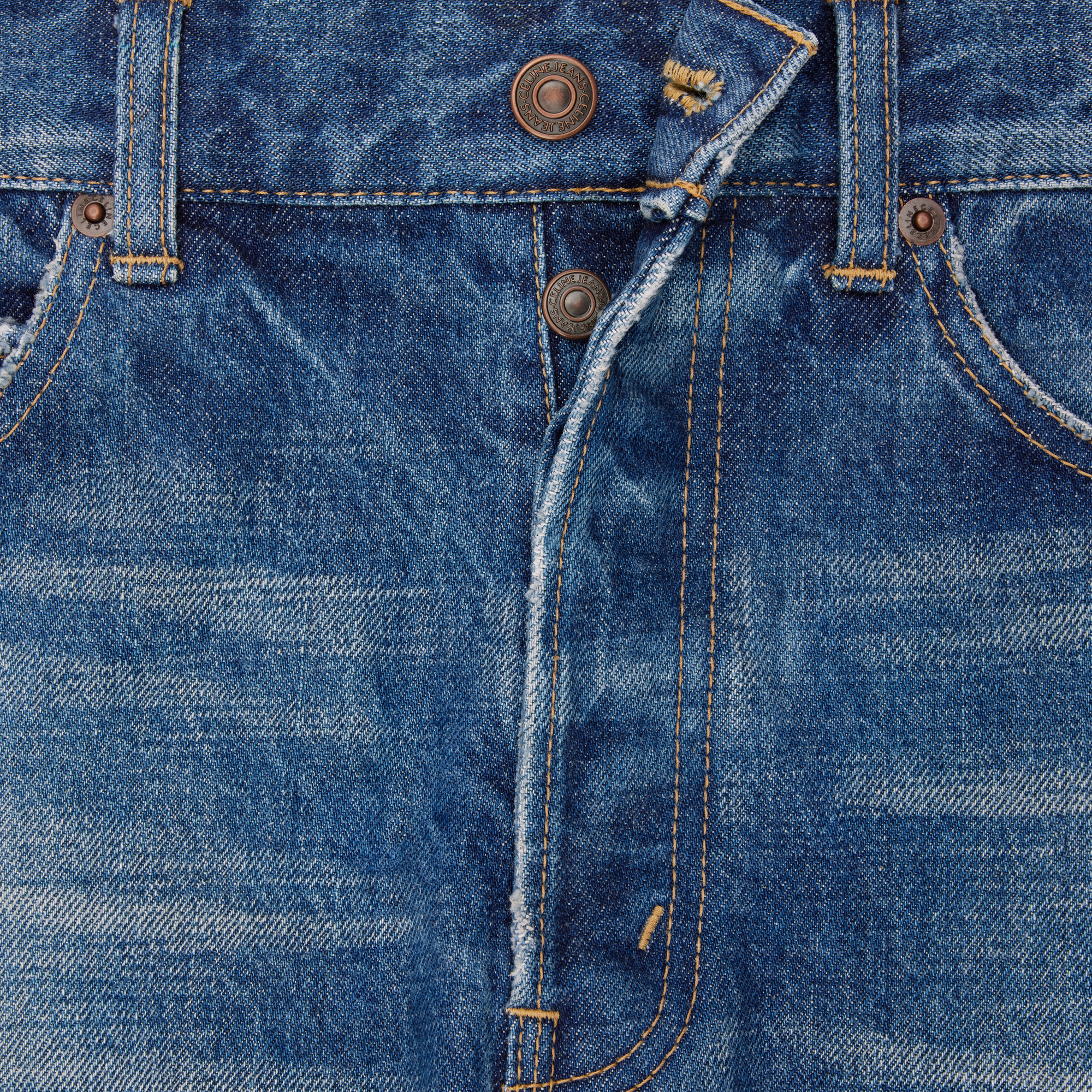 Celine Polly Straight-leg Cotton Jeans In Blue