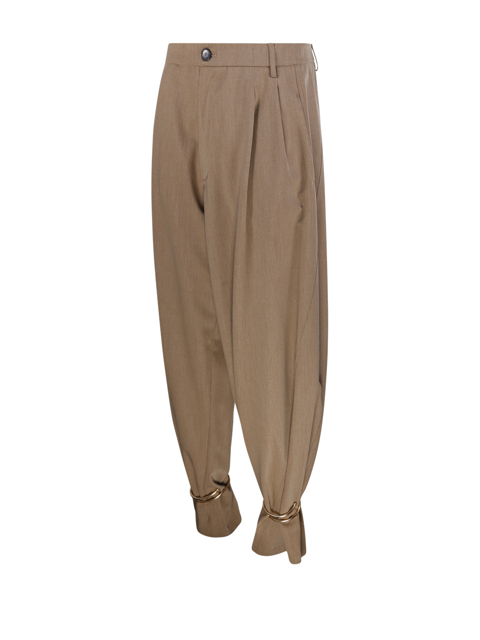 Darkpark Phebe Cuff Adorned Wide-leg Pant In Brown