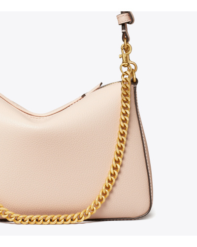 Tory Burch Small Perry Leather Shoulder Bag In Brown