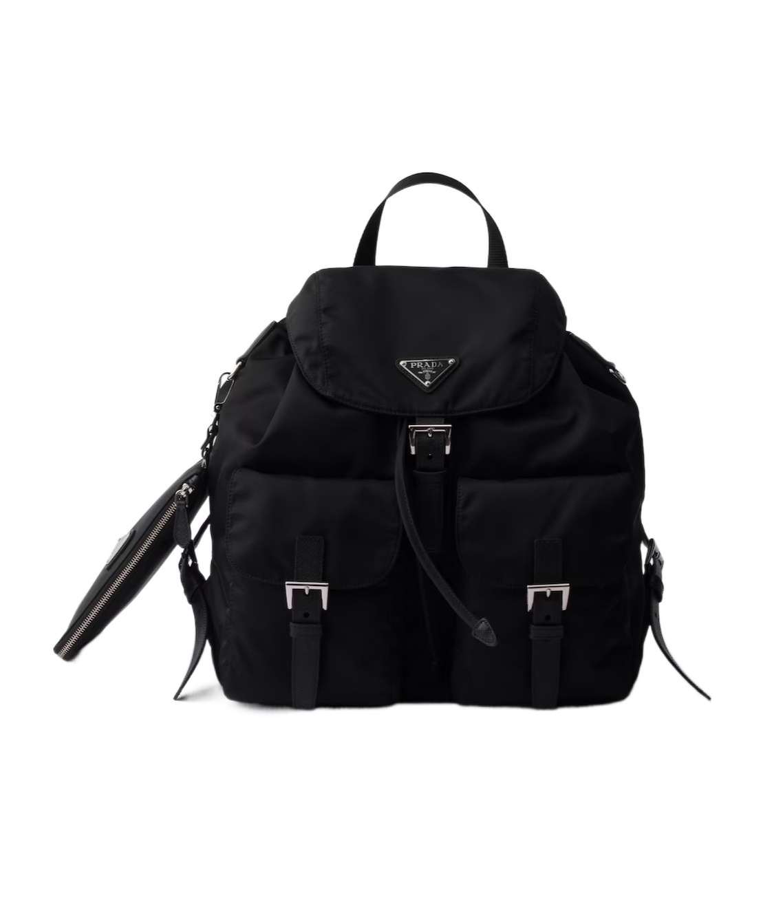 Prada Medium Re-nylon Backpack In Black