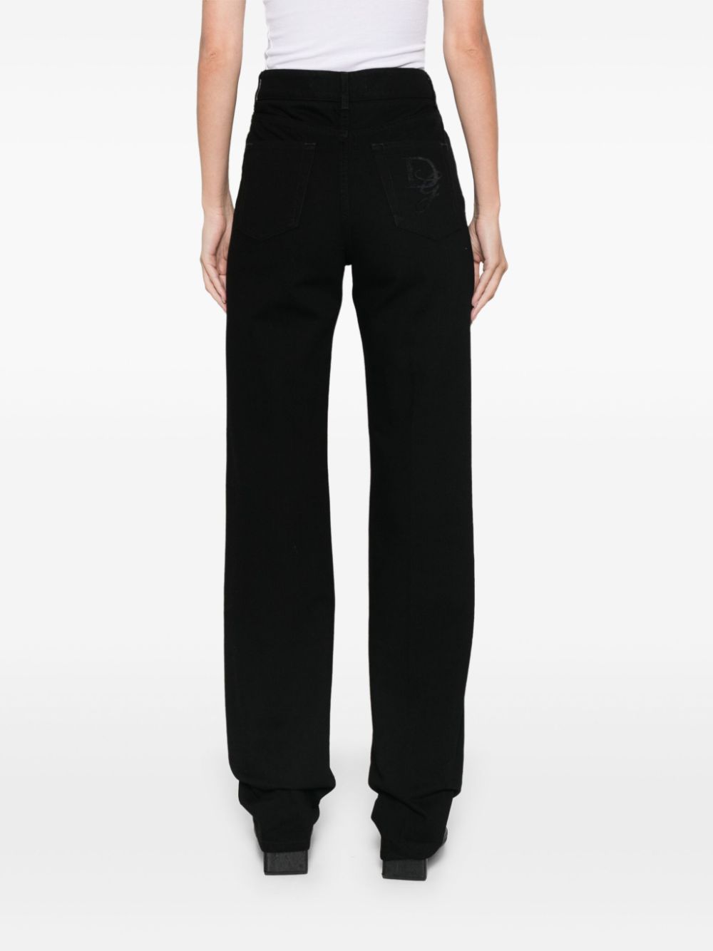Dolce & Gabbana Straight-leg Jeans In Black