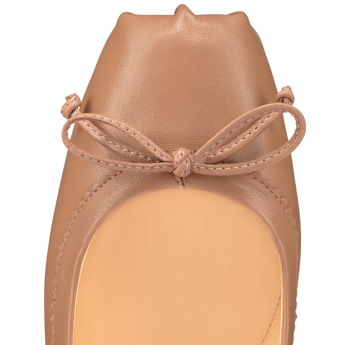 Christian Louboutin Mamadrague Leather Ballet Flats In Brown