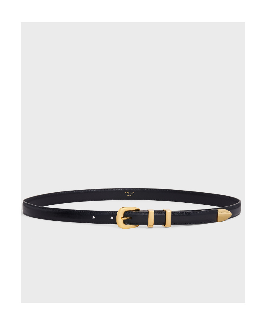 Celine Western 14 Smooth Cowhide Belt In Black
