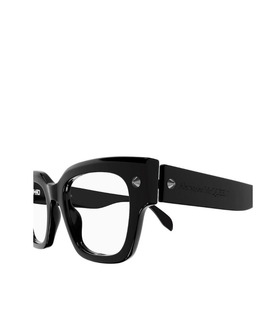 Alexander Mcqueen Eyewear Square Frame Glasses In Black