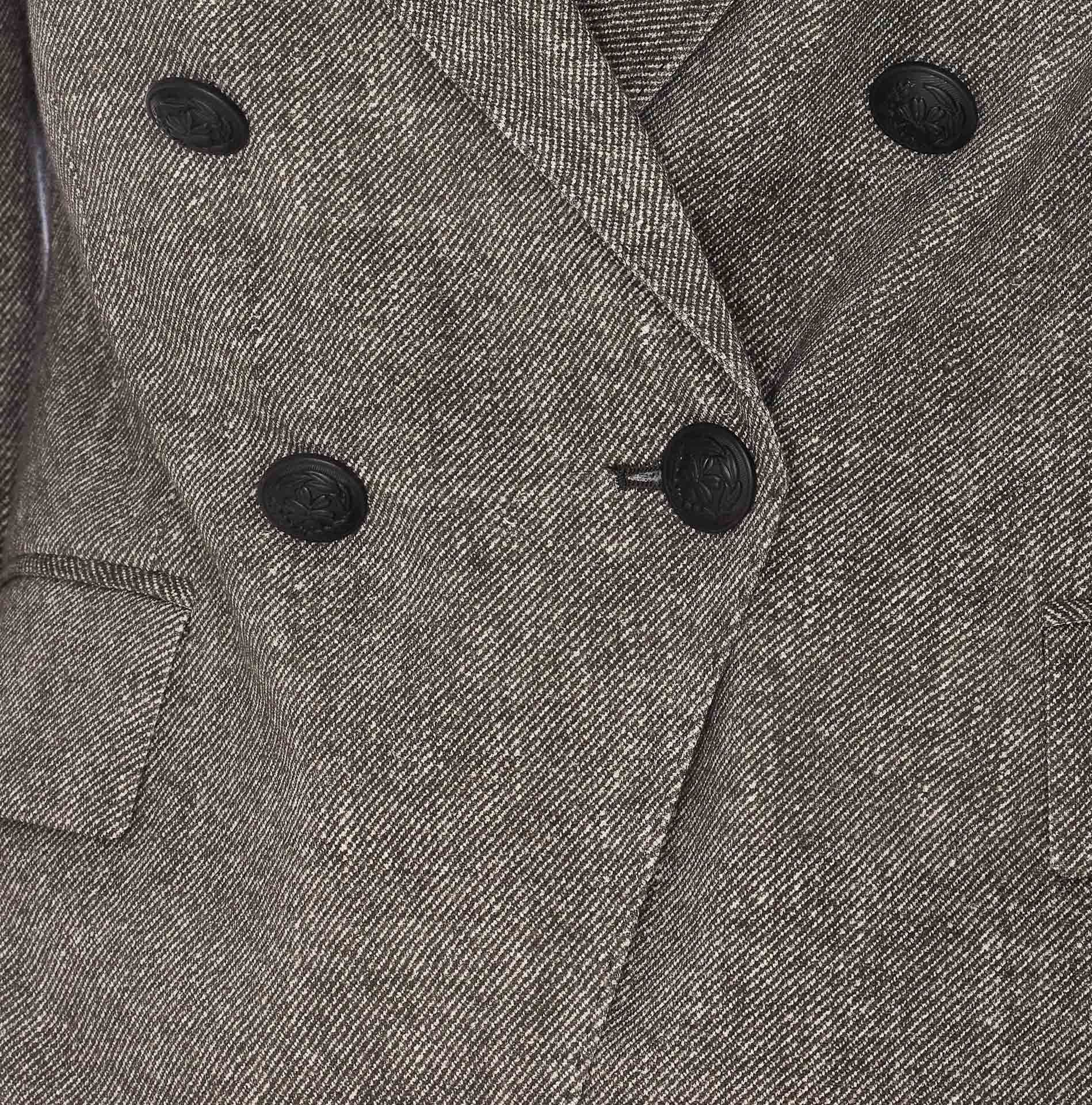 Shop Circolo 1901 Double-breasted Blazer In Gray
