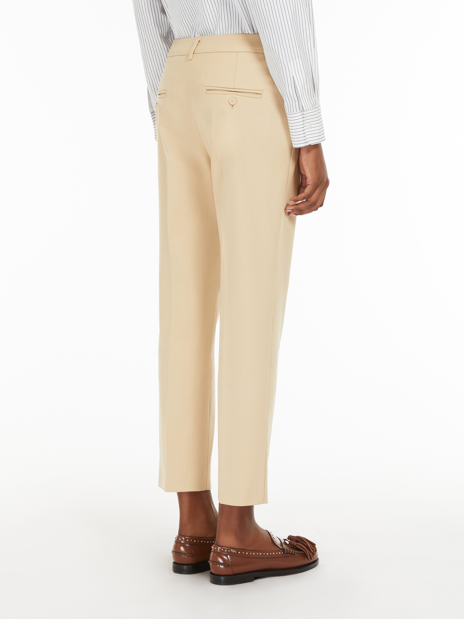 Weekend Max Mara Belt-loop Casual Pants In Nude