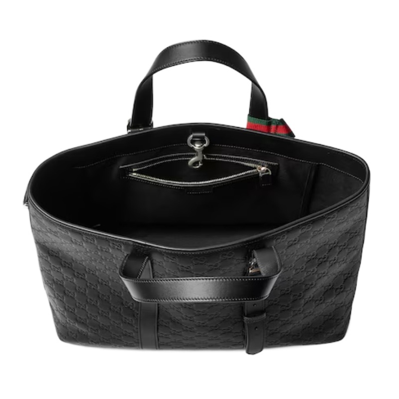 GUCCI GUCCI GG EMBLEM LARGE TOTE BAG