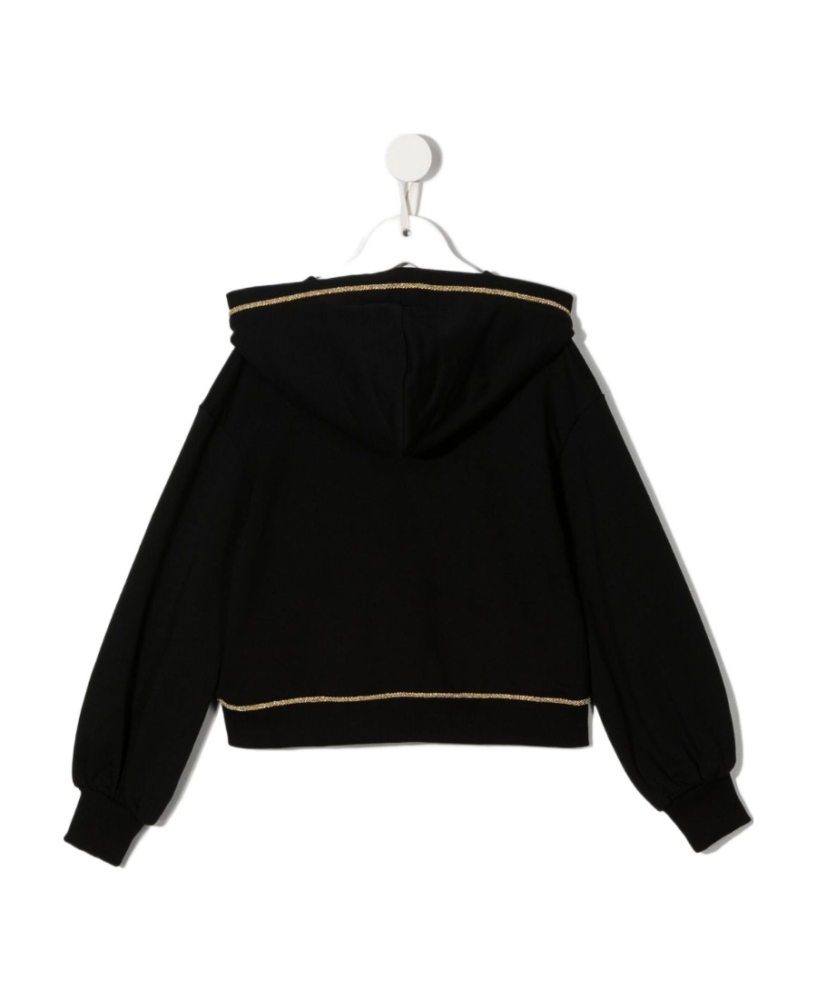 Moschino Logo Hoodie In Black