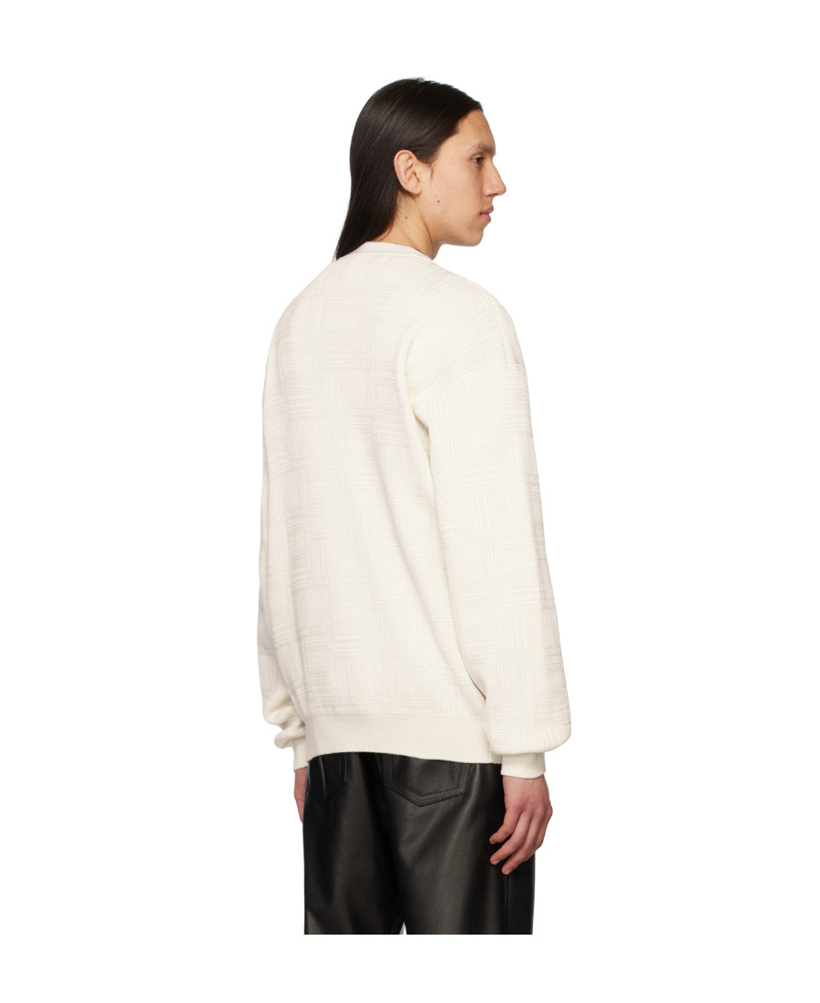 Vtmnts White Barcode Cardigan In White