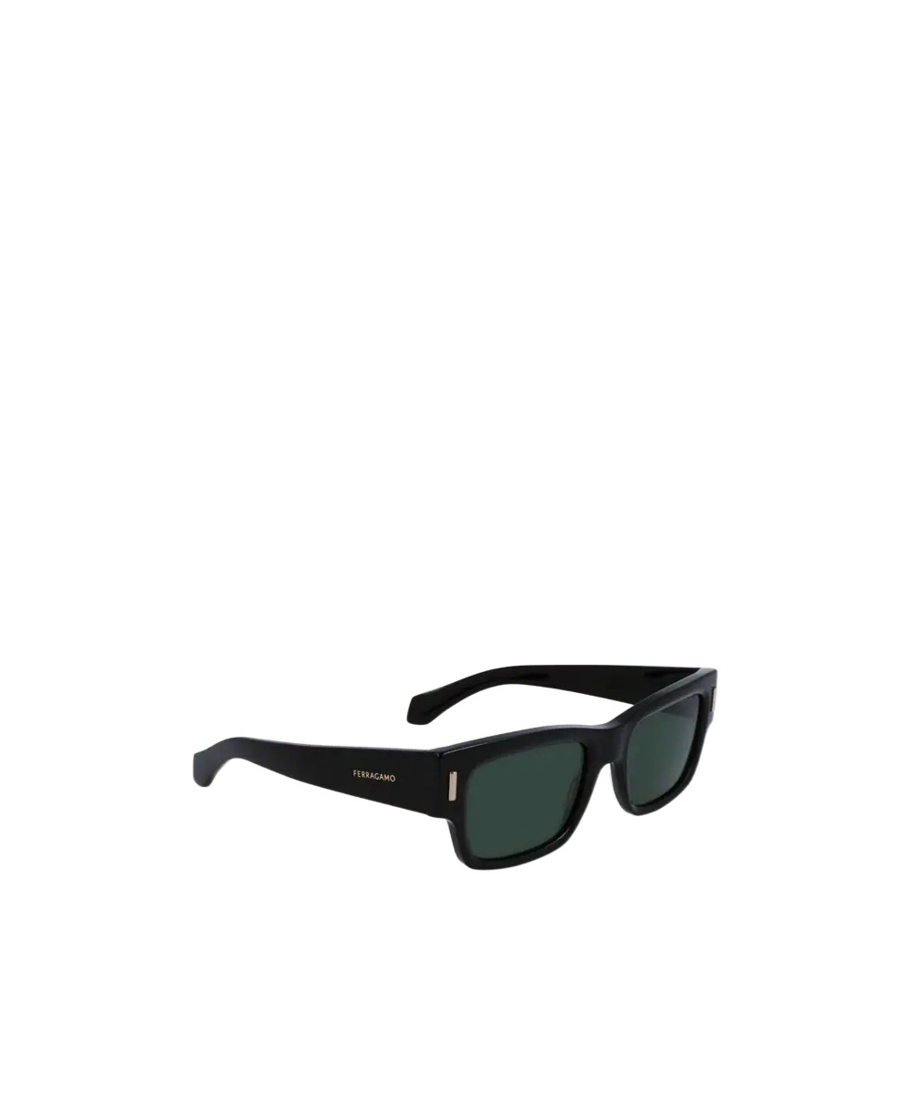 Ferragamo Rivets 53mm Rectangular Sunglasses In Black