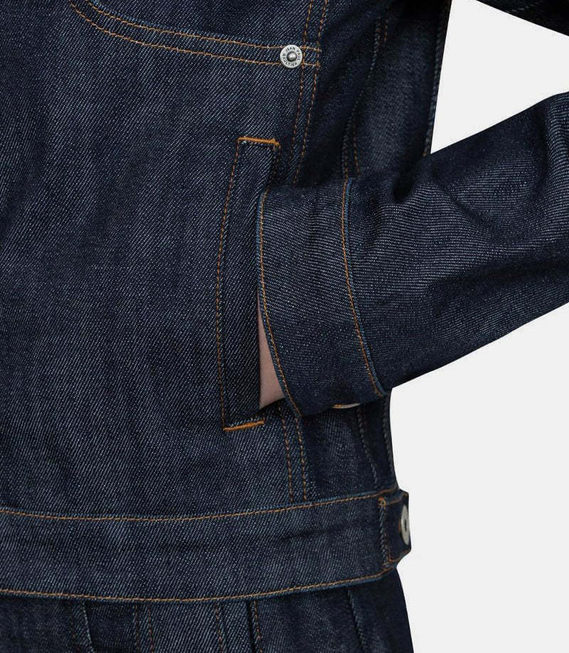 Jean Paul Gaultier Denim Jacket With Trompe Loeil Detail In Black