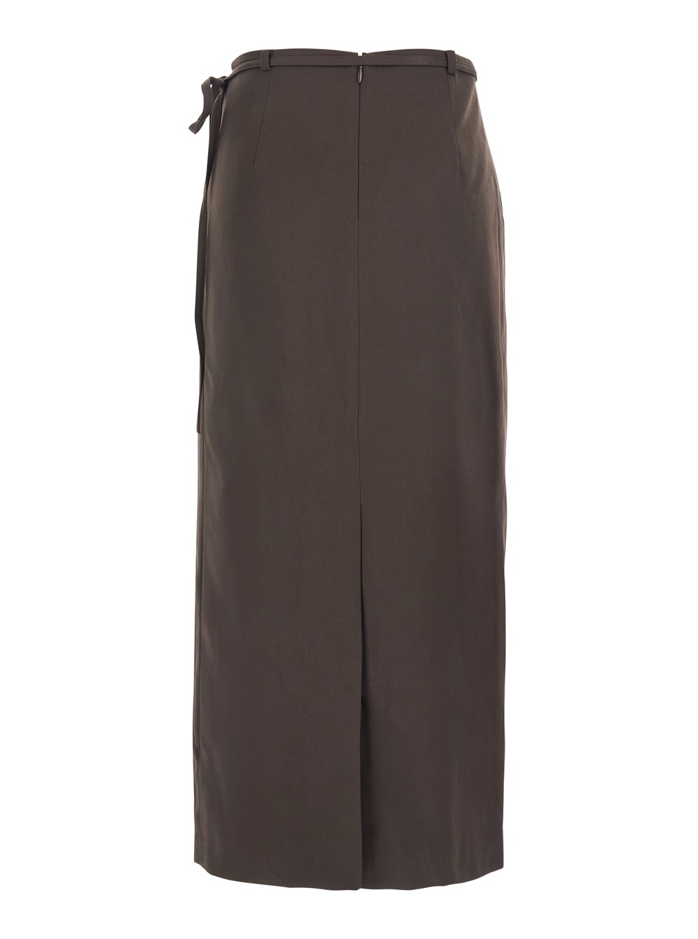 Dunst Wrap Tie-fastening Skirt In Brown