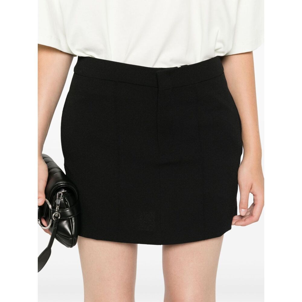 Isabel Marant Licoma High Waist Crepe Mini Skirt In Black