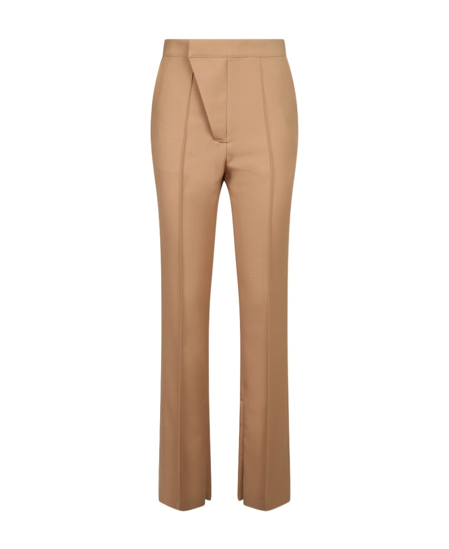 Ambush High-waisted Flared Trousers In Brown