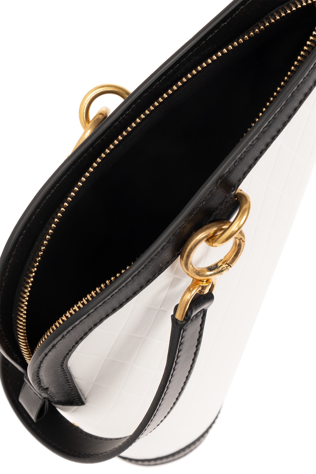 Shop Balmain Colourblock Bucket Bag In White