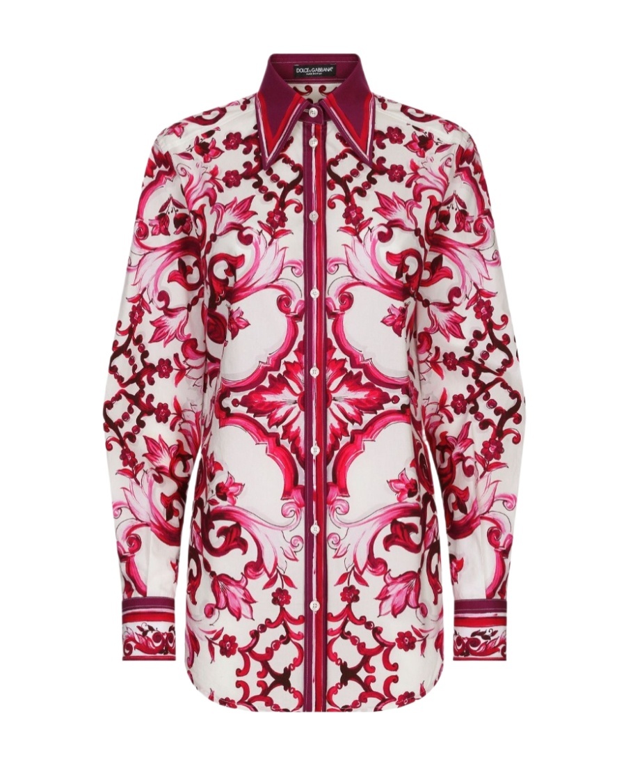Dolce & Gabbana Majolica-print Poplin Shirt