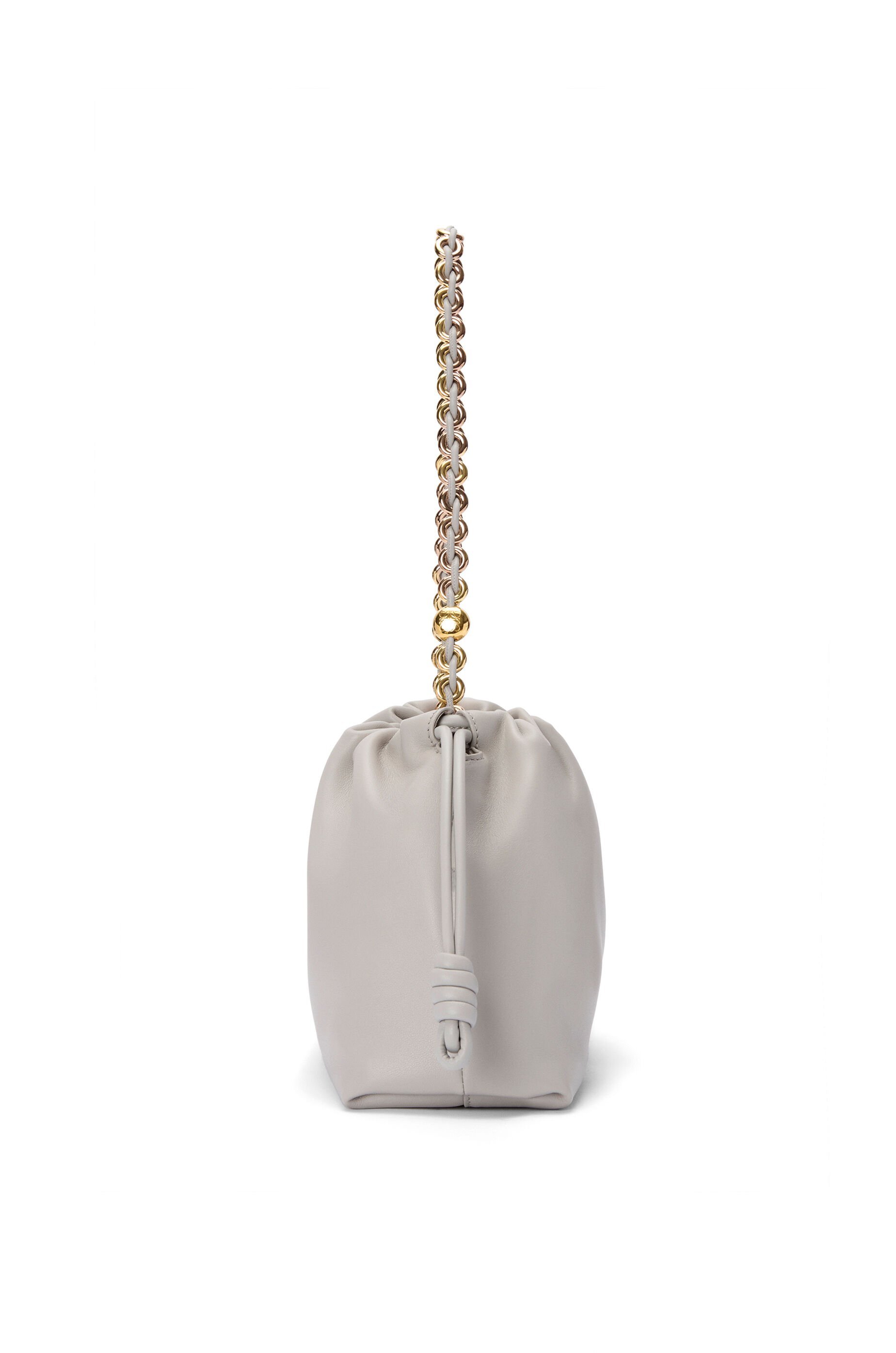 Loewe Mini Puzzle Leather Shoulder Bag In Gray