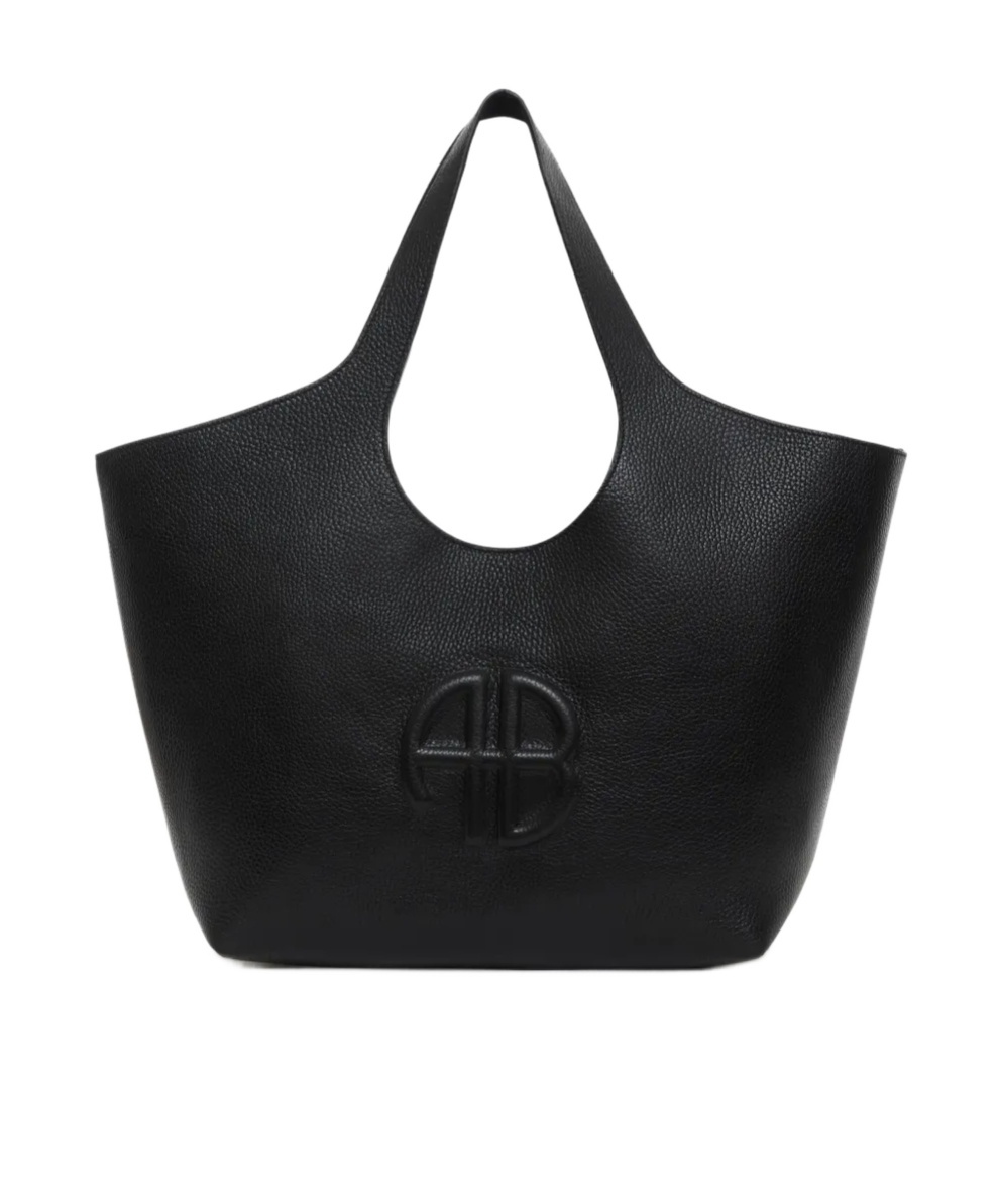 Shop Anine Bing Medium Lili Tote Bag In Black