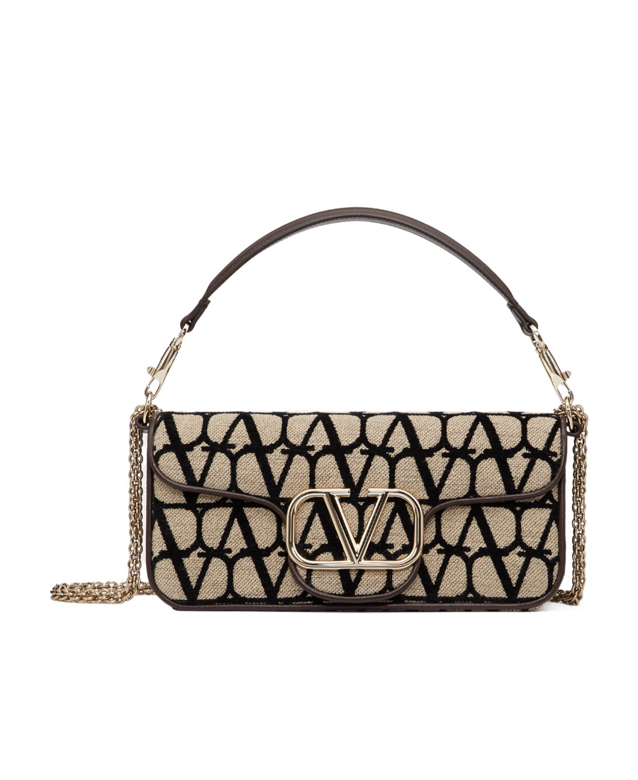 Valentino Schultertasche Mit Monogramm In Nude