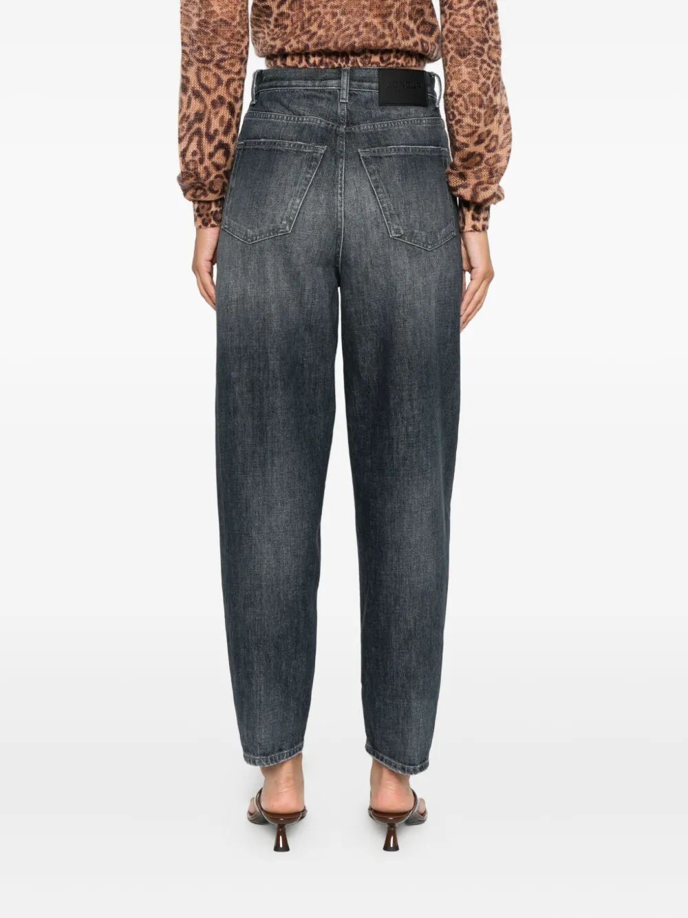 Dondup High-waisted Relaxed-fit Jeans With Vintage Wash In Purple