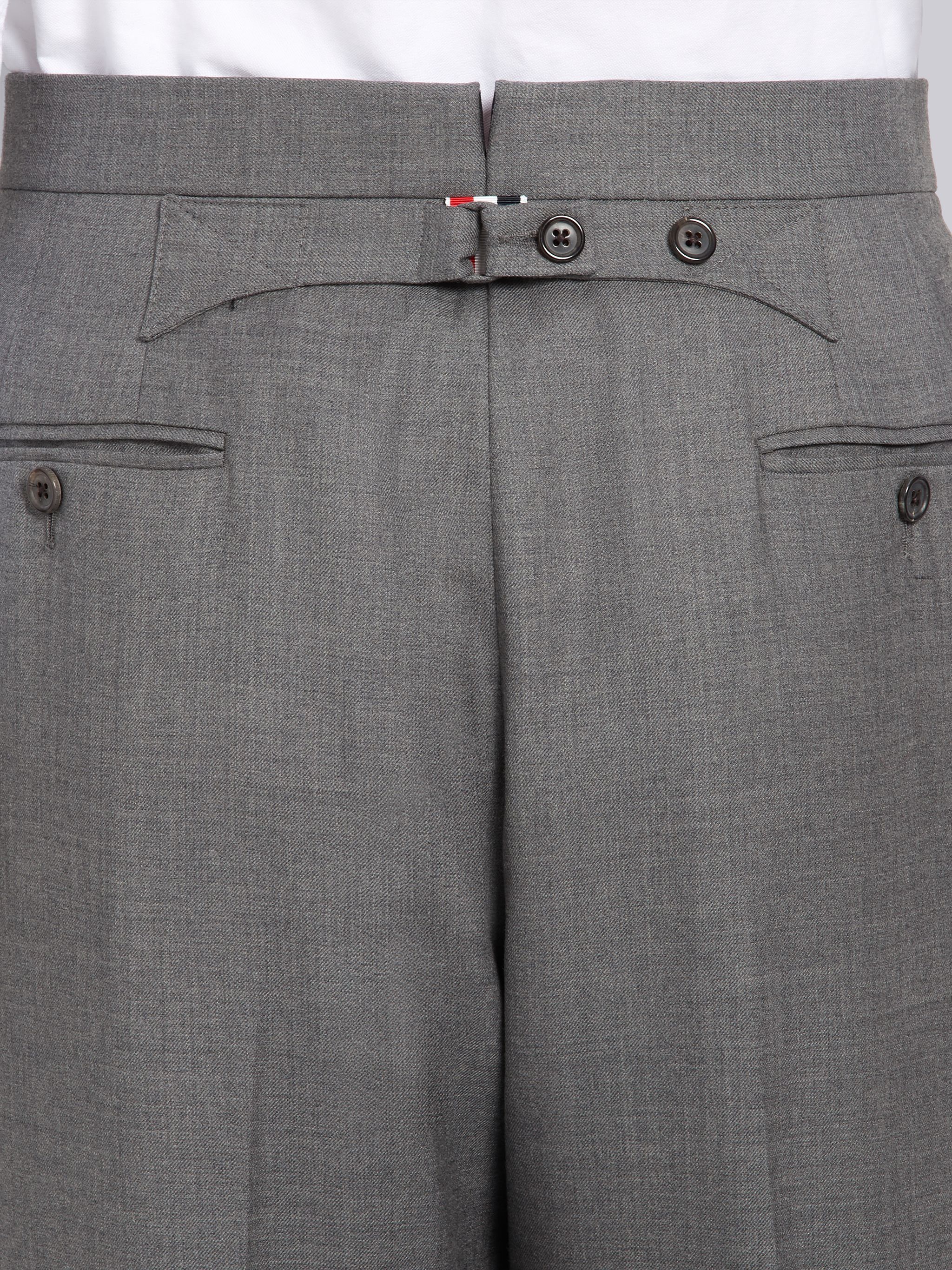 Thom Browne Super 120s Trousers In Gray