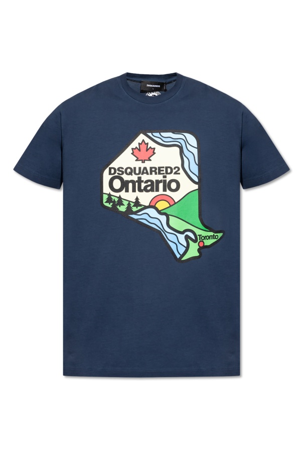 Shop Dsquared2 Logo-print T-shirt In Multicolor