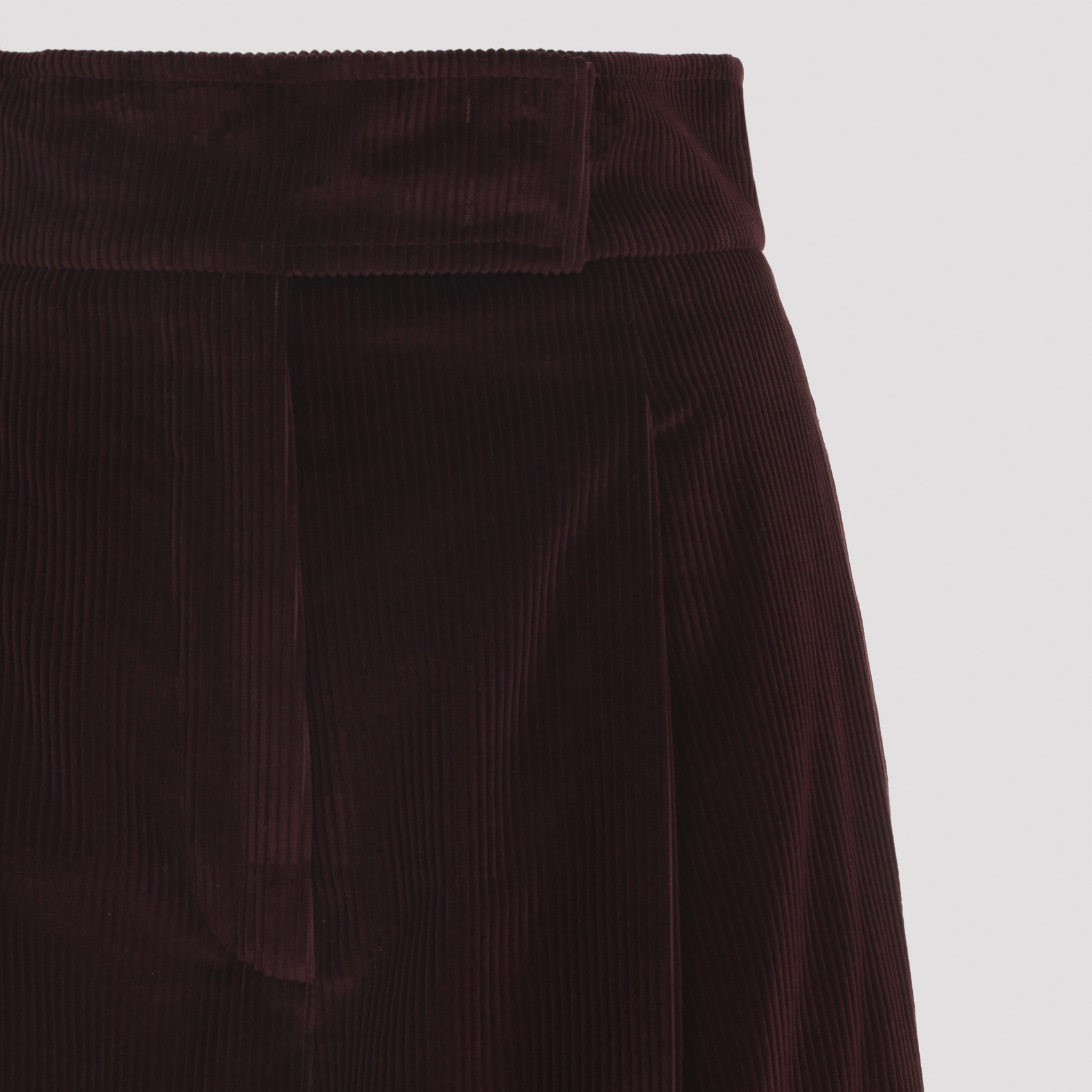 Max Mara High Waist Velvet Wide Leg Trousers In Black