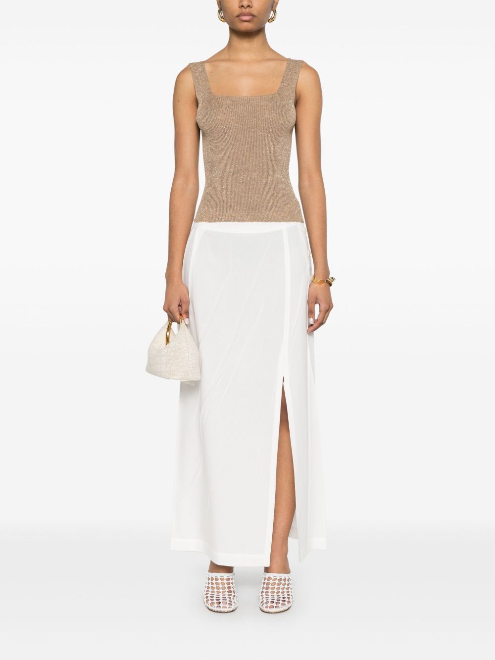 Twinset Twin-set Ribbed Lurex Top