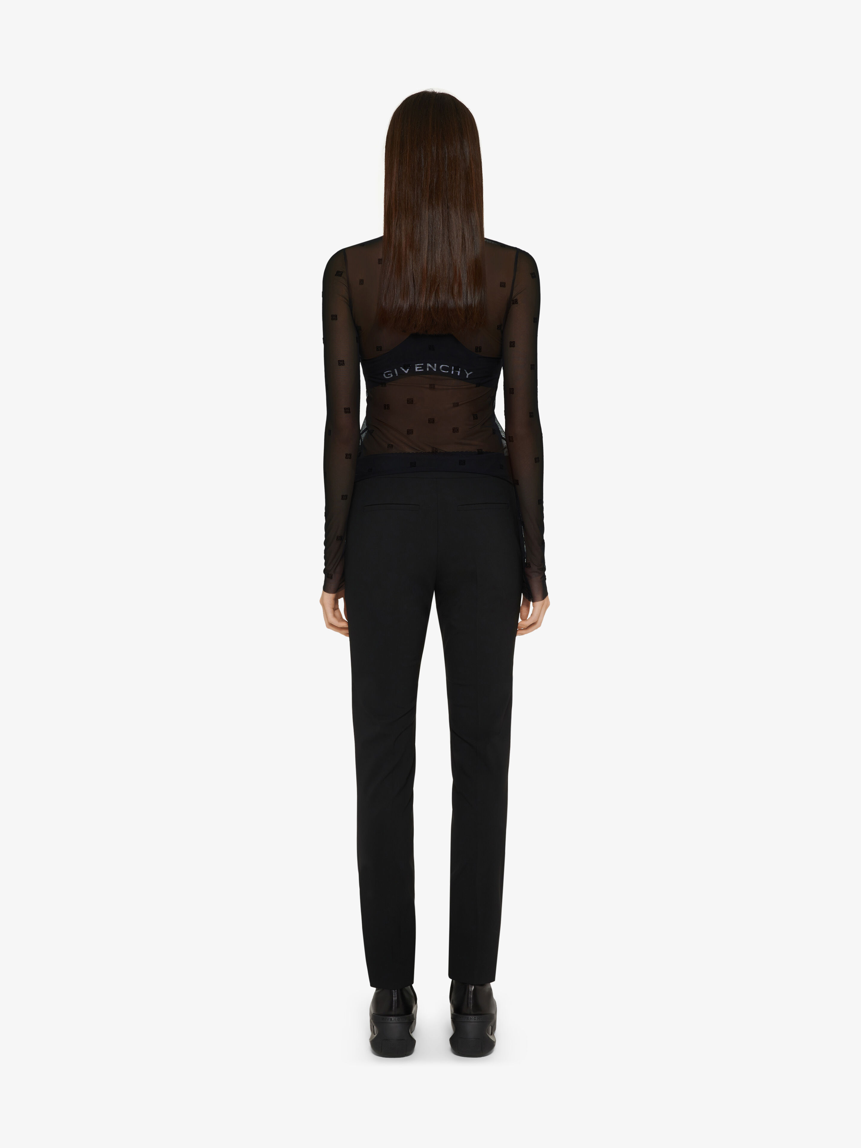Givenchy Sheer 4g Logo Blouse In Black