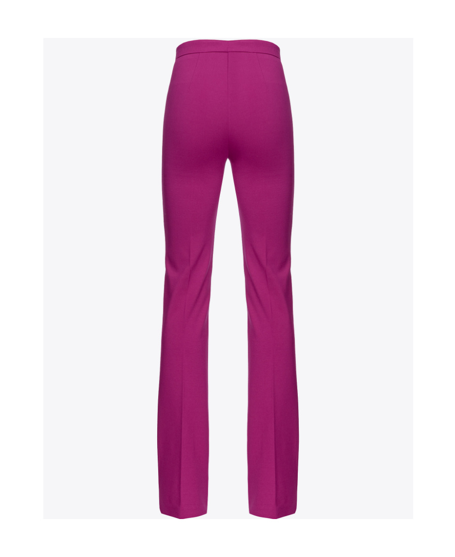 Shop Pinko Flared High-rise Trousers In Purple