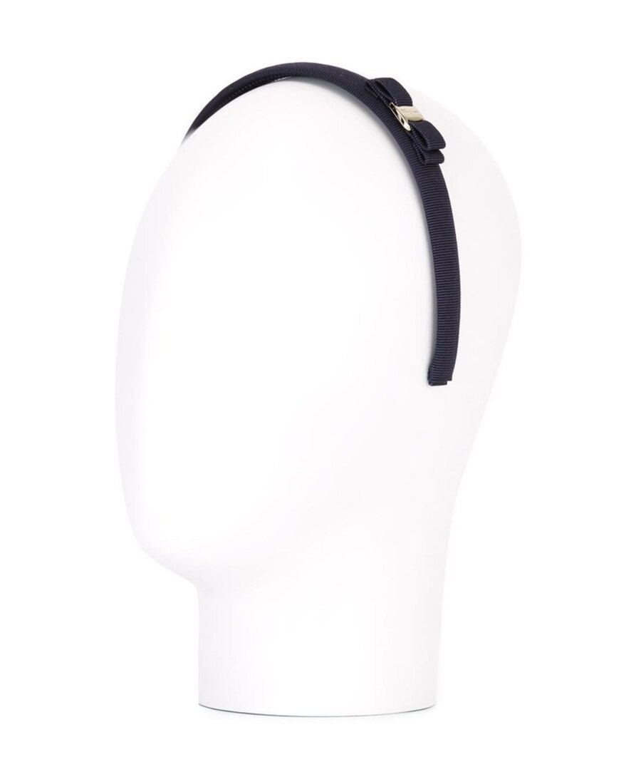 Ferragamo Bow Hair Band Off-beat Detailing In Black