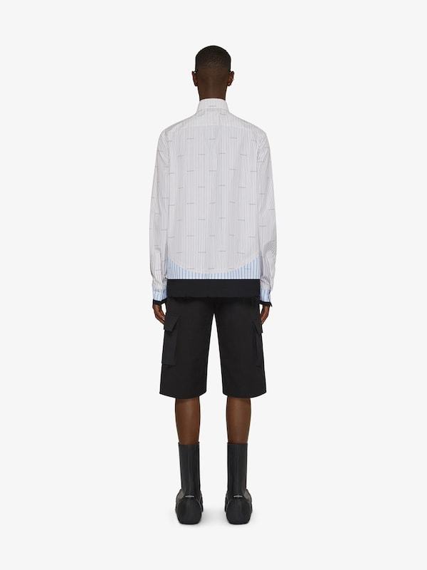 Givenchy Overlapping Effect Long-sleeved Shirt In Gray