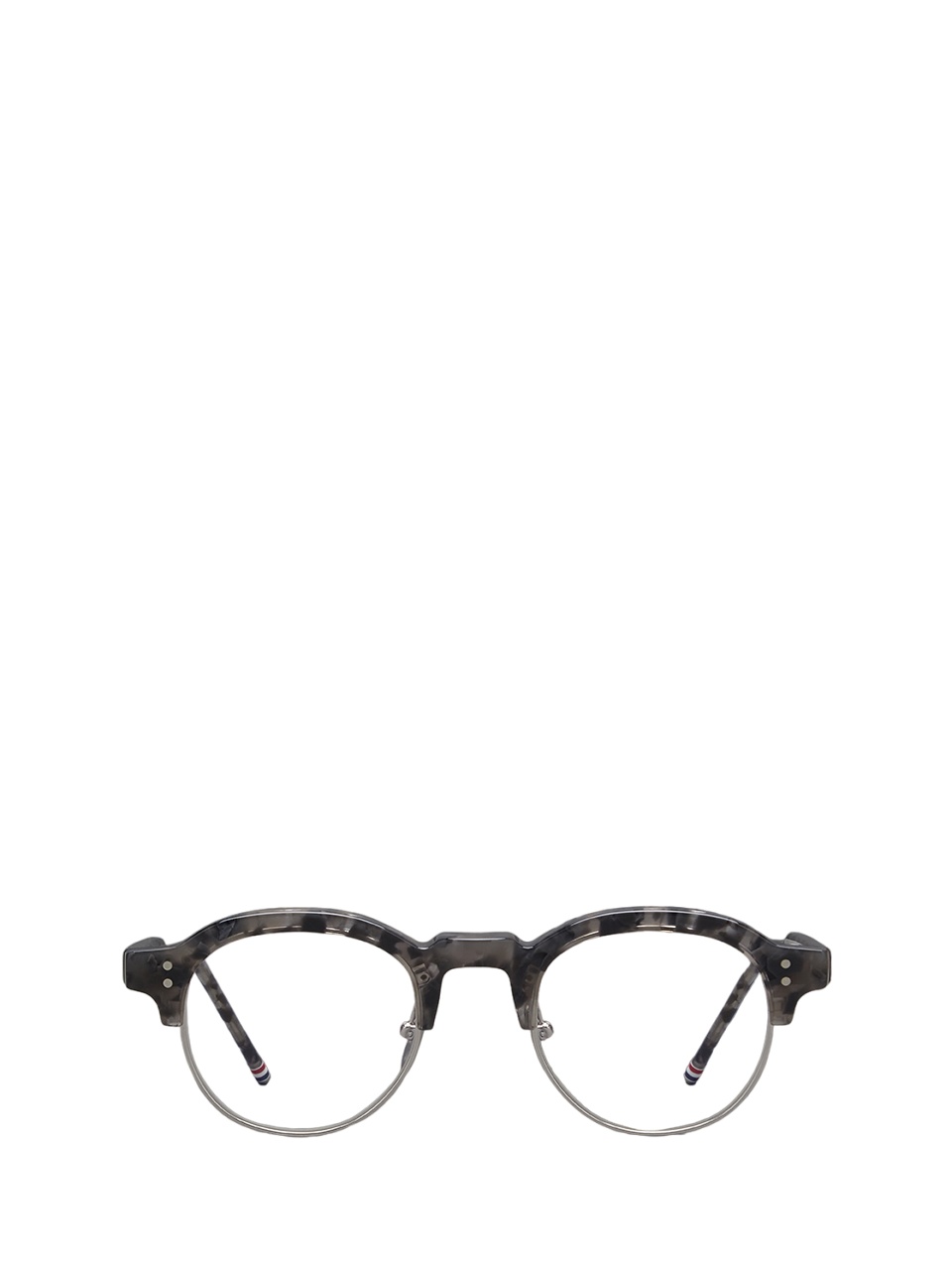 Thom Browne Tortoiseshell Oval-frame Glasses In Black