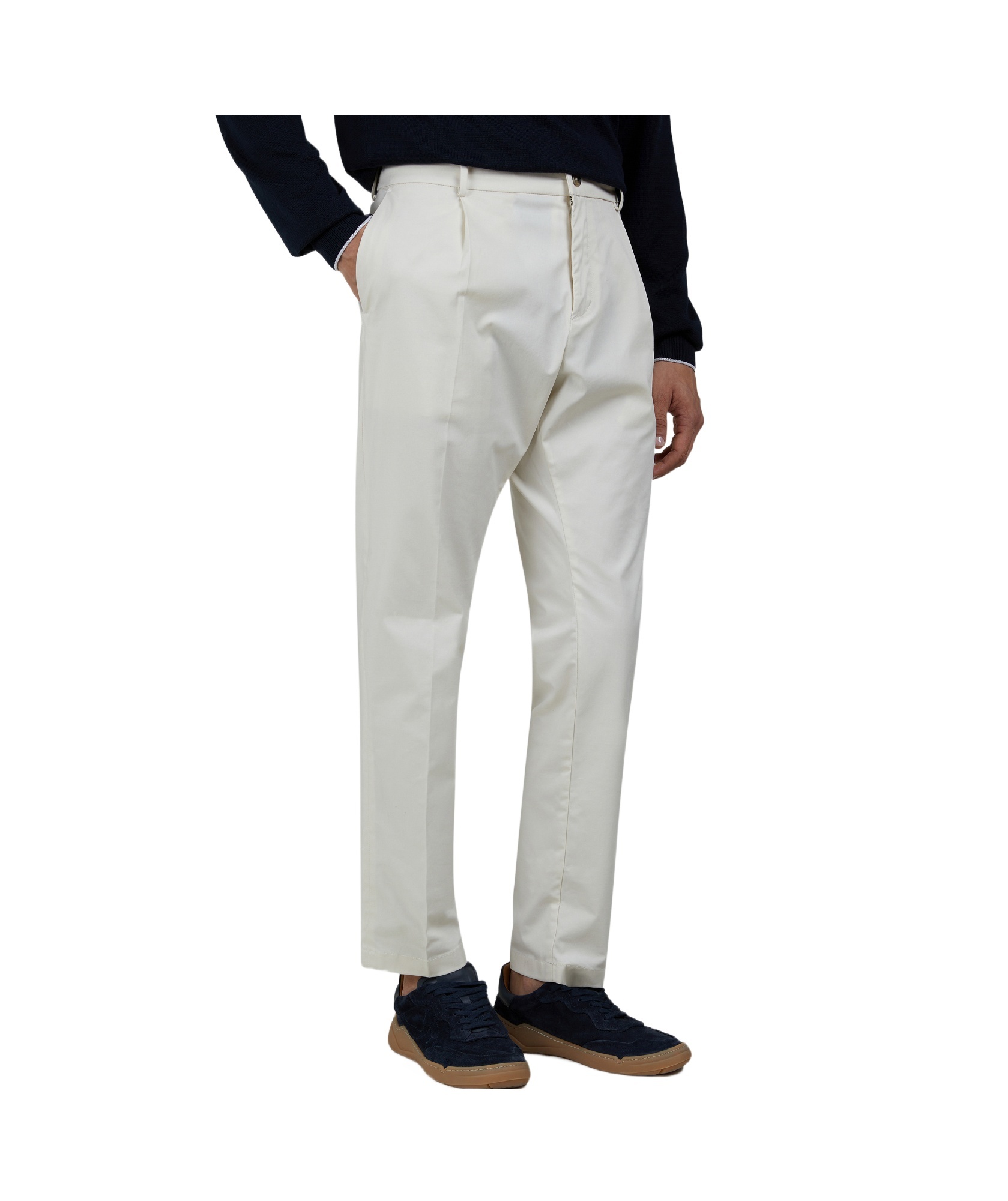 Paul & Shark Chino Pants In Cotton And Stretch Tencel