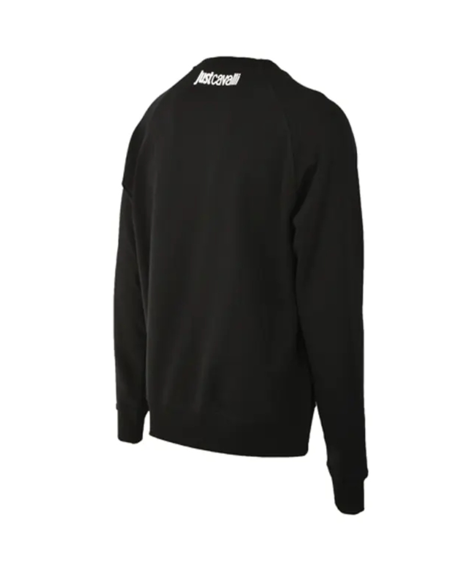 Just Cavalli Round-necked Sweater In Black