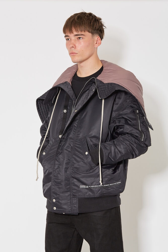 Rick Owens Drkshdw Drkshdw By Rick Owens Man Jacket Black Size L Polyamide In Black