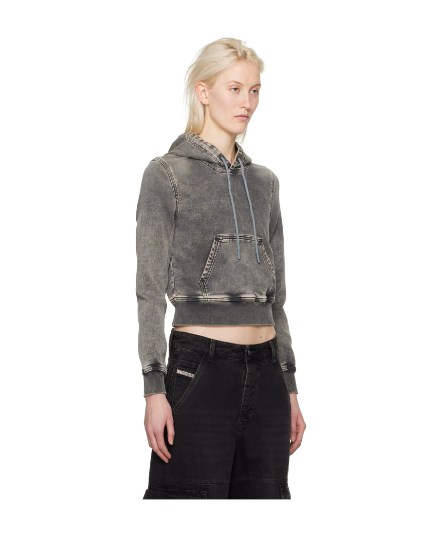 Diesel D-angy Hooded Sweater In Black