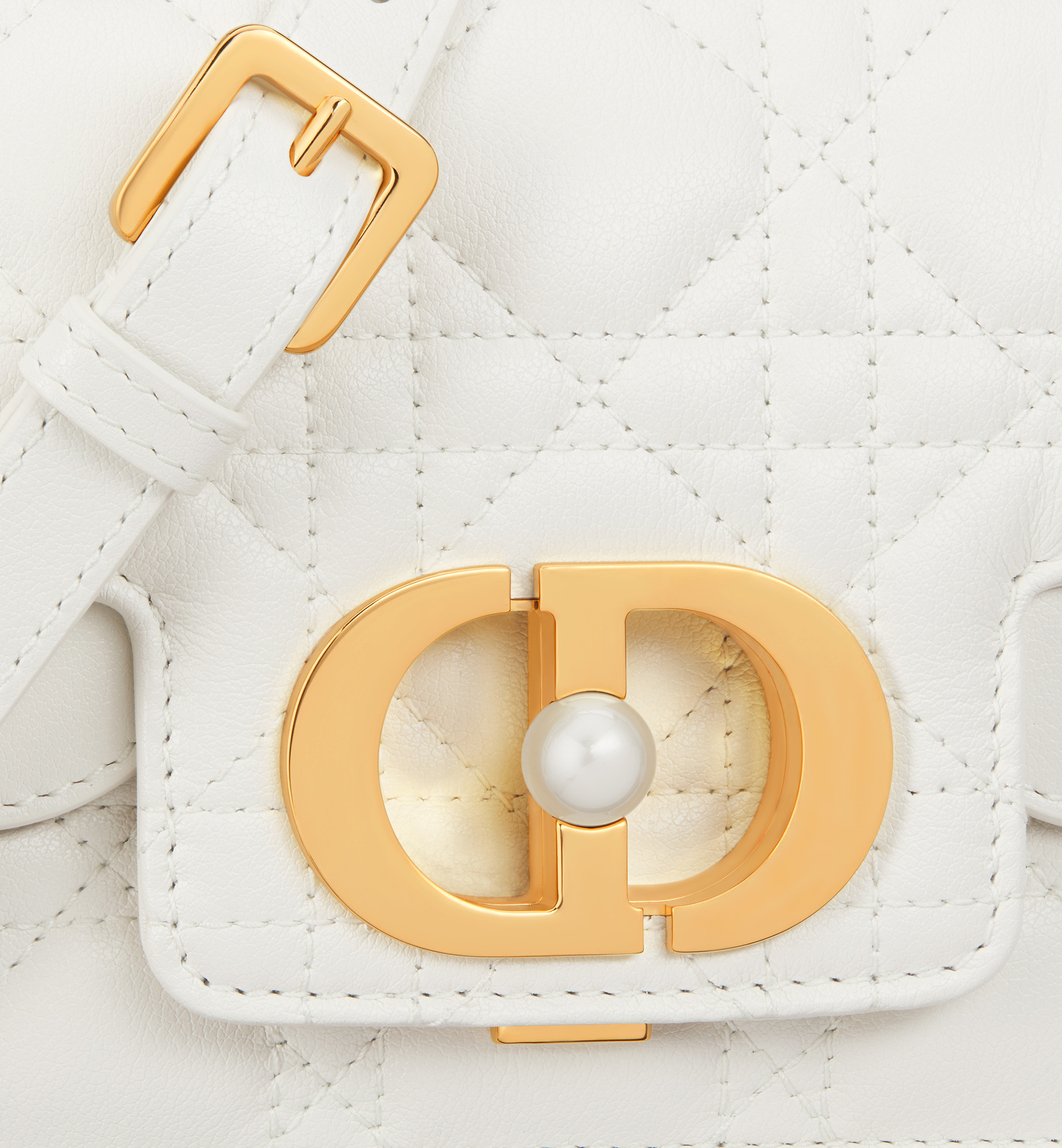 Dior Mini Jolie Shoulder Bag In White
