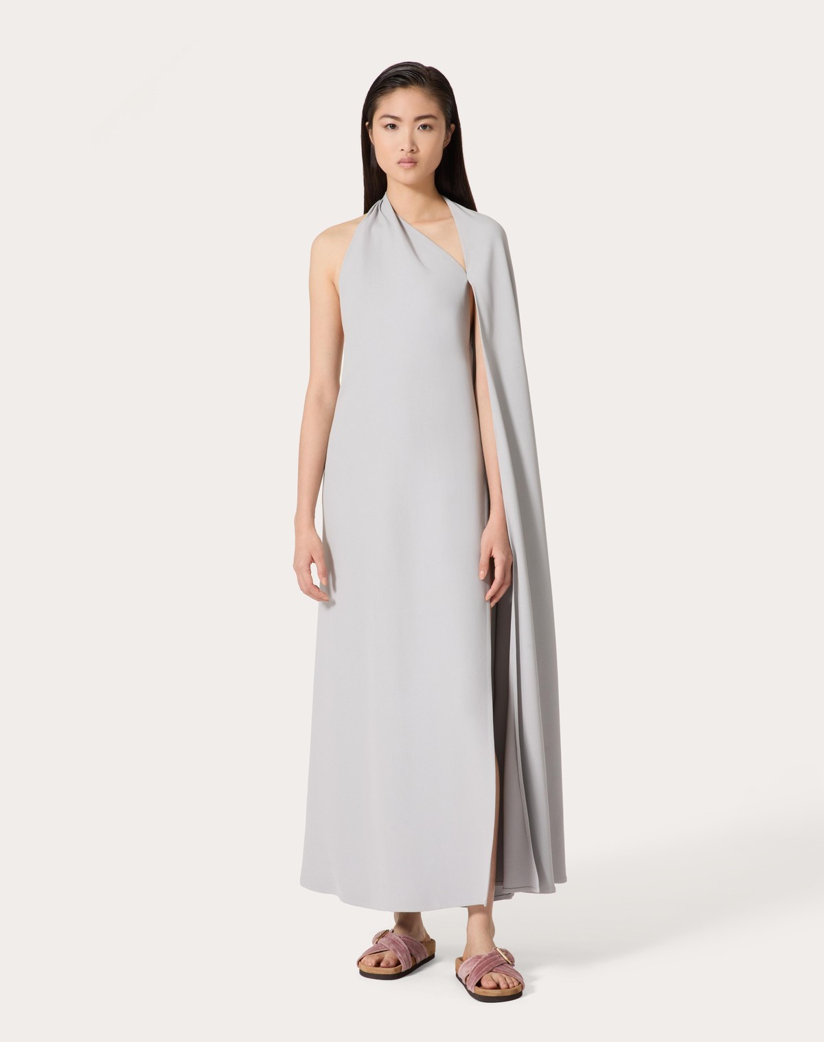 Valentino Structured Couture Medium Length Dress In White