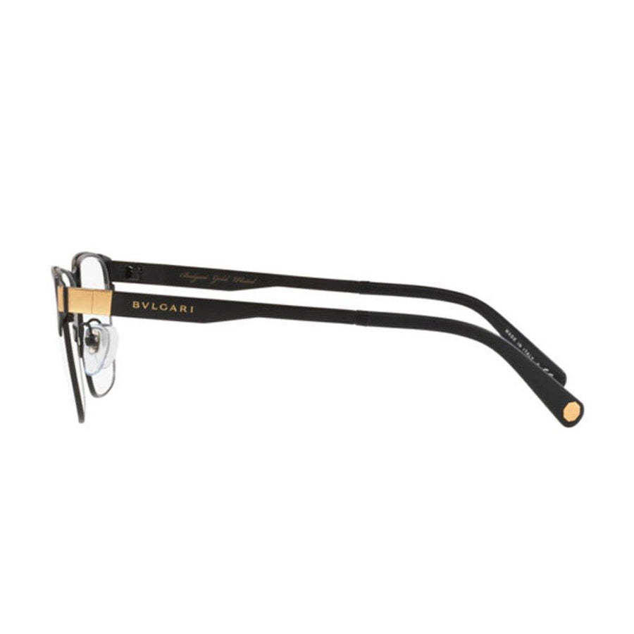 Bvlgari Matte Black / Gold Square Flat Mirror In White