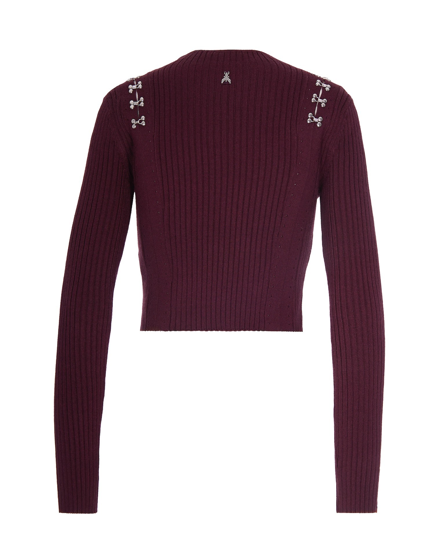Patrizia Pepe Maglia Glam Rock Aderente Purple Red In Brown